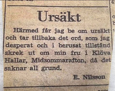 ursäkt